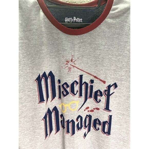 Harry Potter Mischief/Managed Blue & Gray Shirt M - Picture 2 of 3